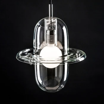 Подвесной светильник для шляп в постмодернистском скандинавском стиле из прозрачного стекла, светильник для ресторана, бара, магазина, кухонного островного освещения
