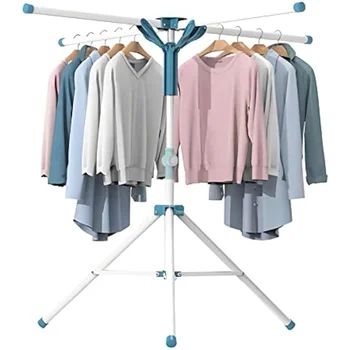 Штативная Сушилка для одежды JAUREE Складная Внутренняя Переносная сушилка для одежды с регулировкой по высоте, экономящая пространство