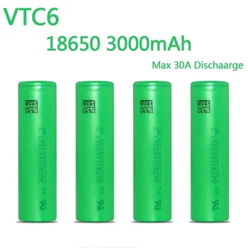 100% оригинальный 3,7 В 18650 аккумулятор 3000 мАч литий-ионный аккумулятор 18650 аккумулятор для VTC6 30A 3000 мАч для Sony игрушки инструменты фонарик