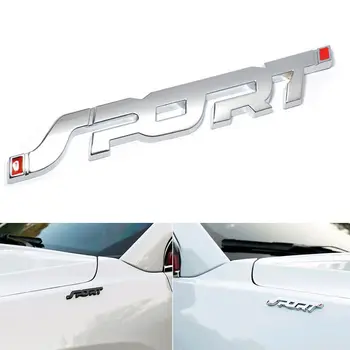 Металлический автомобиль с 3D спортивным логотипом, эмблемой, значком, наклейкой на Брызговик багажника, наклейкой на Аксессуары Черного цвета Sport