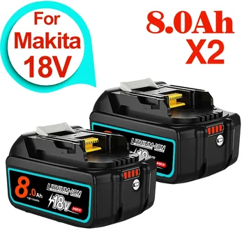 2023 18V 8Ah для Makita со светодиодной литий-ионной заменой LXT BL1860B BL1860 BL1850 аккумуляторная батарея электроинструмента Makita BL1890