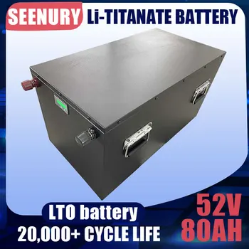 SEENRUY LTO 22S 52V 80Ah Литий-Титанатная Батарея Использует Ячейки 2.4v для Ветроэлектростанции с Трехколесным Велосипедом Солнечной Системы 48V