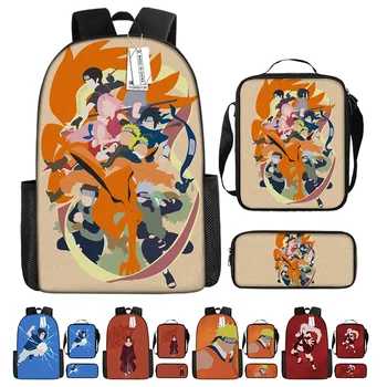 Аниме Наруто Крутой Детский рюкзак с рисунком, сумки для ежедневных книг, 16-дюймовый рюкзак с принтом, Школьная сумка для детей, подарок для школьников