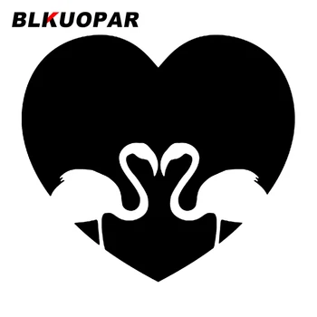 BLKUOPAR для Flamingo Love Heart Автомобильные Наклейки Виниловые Наклейки Мотоциклетный Шлем Солнцезащитный Крем Пользовательская Печать Лобовое Стекло Водонепроницаемый