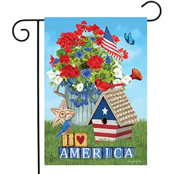 Я люблю Америку Патриотический садовый флаг 12,5 