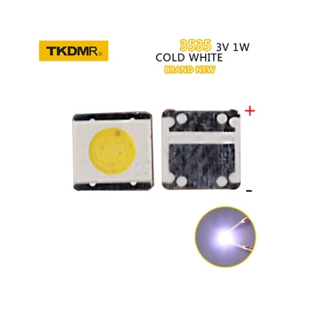 TKDMR 50шт для светодиодной подсветки ЖК телевизора шарик 3 В 1,85 Вт 3535 светодиодная SMD лампа шарик 3535 холодный белый