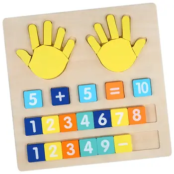 Дошкольное Сложение И Вычитание Деревянная Сенсорная Игрушка Монтессори Для Подсчета Чисел Пальцами Игрушка для Домашнего Дошкольного Подарка