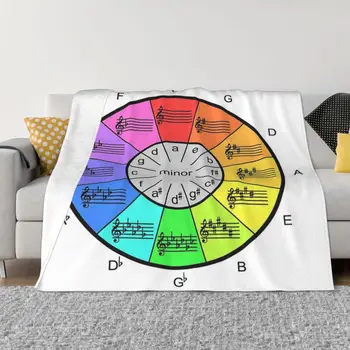 Круг Пятых Цветовое Колесо Для Музыкальных Исполнителей Одеяло Покрывало На Кровать Лоскутное Одеяло Одеяло На Кровать Набросное Одеяло