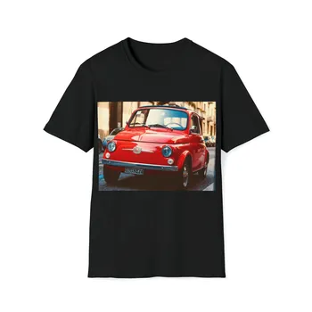 Классическая футболка Fiat 500 Vintage Car Fan Girlfriend Italian Automobile