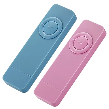 RISE-2 шт Портативный USB-спортивный U-диск с поддержкой мини-Mp3-плеера 32 ГБ 
TF-карта (синяя и розовая)