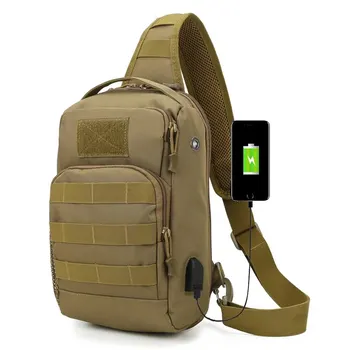 Тактическая сумка через плечо, рюкзаки Molle, военный рюкзак на ремне, рюкзак с USB-портом для зарядки, поясная сумка для рыбалки