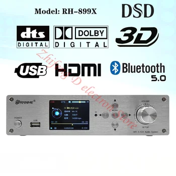 HDMI аудио волоконно-оптический коаксиальный декодер DTS Dolby AC3 Atmos RH-899X, воспроизведение с U-диска 5.1 без потерь Bluetooth DSD