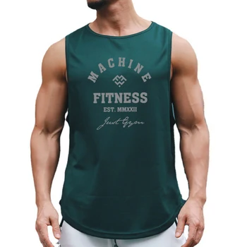 Майка для спортзала, мужская Летняя Сетчатая Быстросохнущая рубашка без рукавов для бодибилдинга, майки для фитнеса, одежда для баскетбола, жилет для тренировки мышц