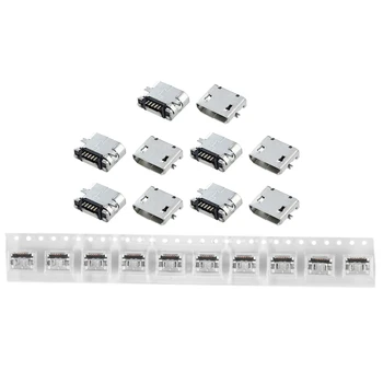 20 штук запасных частей для разъемов типа B Micro-USB с 5-контактным разъемом, 10 штук A и 10 штук B