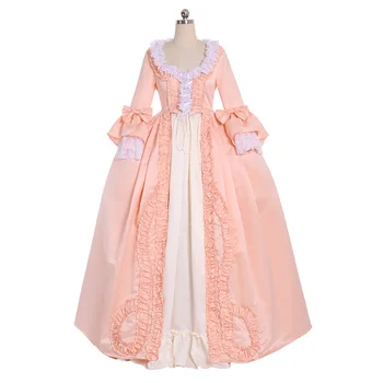 Женское средневековое винтажное платье, готическое платье Лолиты, Классическое платье Лолиты с длинным рукавом, Милое платье с рюшами, костюм аниме для косплея