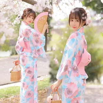 Кимоно Женская официальная Японская одежда Винтажные традиционные платья халат Юката Костюмы для косплея Представление Фотосессия Гейши