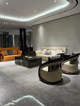 Итальянский легкий роскошный диван с высокой спинкой, большая современная вилла Bentley с прямым рядом, высококачественная кожаная мебель для гостиной с пряжкой