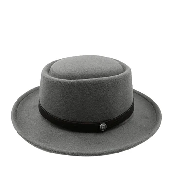 Мужская фетровая шляпа с широкими полями, шляпа для пирога со свининой, шляпа для бургера, джазовый пояс, панама, гангстерская шляпа, шляпа джентльмена.