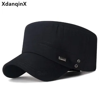 Осенние плоские кепки для мужчин Моющиеся хлопковые военные шляпы Простая индивидуальность Спортивная кепка Кепка для гольфа Солнцезащитная кепка для рыбалки Snapback