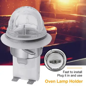 Керамический держатель лампы для духовки, холодильник, галогенные лампы E14, основание для светильника, Термостойкая лампа для микроволновой печи, адаптер 110-220 В