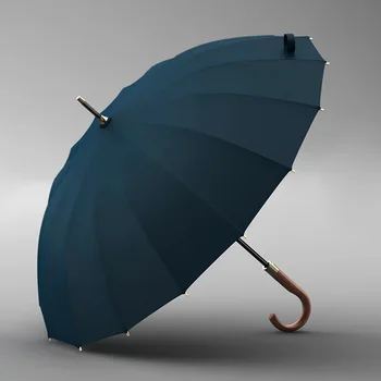 Прочный Мужской зонт, Винтажный Роскошный Семейный зонт Haze Blue, Ветрозащитный, из прочного дождевого дерева, Paraguas Товары для дома