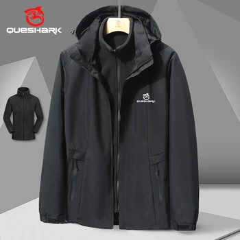 Женский комплект QUESHARK 3 в 1, флисовая термальная водонепроницаемая ветрозащитная куртка Softshell для кемпинга, пешего туризма, осенне-зимняя ветровка, пальто