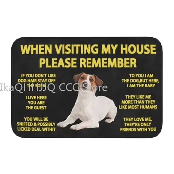Пожалуйста, помните о домашних правилах собак породы Джек-рассел-терьер Коврик для входной двери, коврики для ванной, кухни, гаража, ковролин