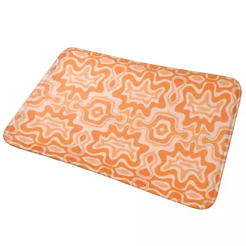 Оранжевый коврик с абстрактным дизайном, противоскользящие суперпоглощающие коврики для ванной, Коврики для входа в дом, Ковер для кухни, спальни, Наружная подставка для ног