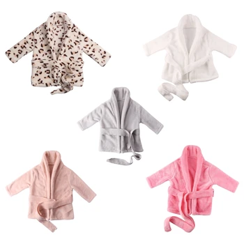 Фланелевый халат для новорожденных, банный халат и полотенце, комплект одеял, однотонный реквизит для фотосъемки, наряд для мальчиков, костюм для позирования девочек