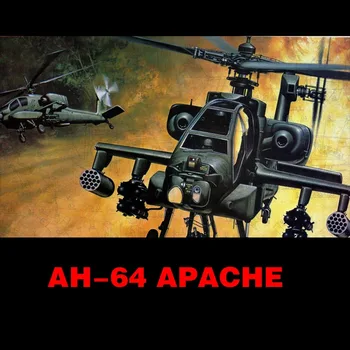 1: 48 американский вооруженный вертолет AH-64 Apache, 3D бумажная модель, игрушки своими руками