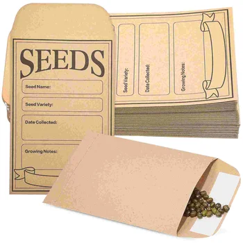 Крафт-бумага Для семян Защитный Конверт Бумажные пакеты для хранения Самоклеящихся пакетов для чая, пищевых семян, монет, пакетов для хранения