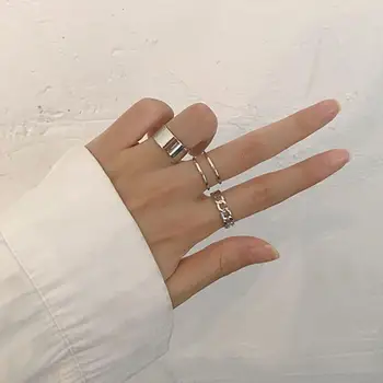 3ШТ Хип-хоп кольцо с крестом на цепочке для пальцев, женские кольца, открывающие Эстетические украшения, кольца для пальцев в корейском стиле, подарки на день рождения