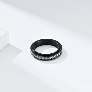 Новый европейский и американский крупный бренд, вращающееся кольцо из титановой стали с бриллиантами, снимает беспокойство и декомпрессионный браслет