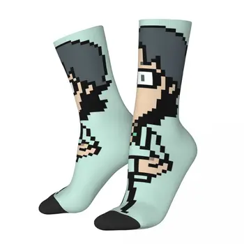 Забавный сумасшедший носок для мужчин, Otacon Thinking Sprite, хип-хоп винтажный компрессионный носок с рисунком Pixel Happy для мальчиков