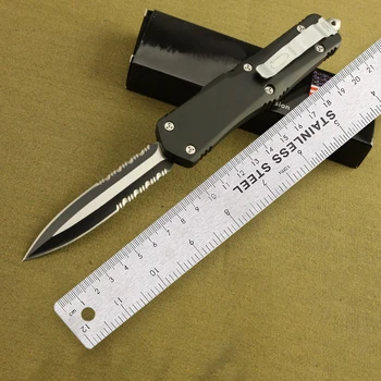 Micro OTF Tech Knife Combat Troo Series 440 Лезвие Твердостью 57HRC Ручка из цинково-алюминиевого сплава, карманный нож для самообороны на открытом воздухе