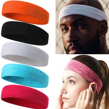 Спортивная повязка на голову Женская Мужская Тренировочная лента для тенниса Защитная Эластичная резинка для йоги для бега Баскетбольная повязка на голову для фитнеса Унисекс