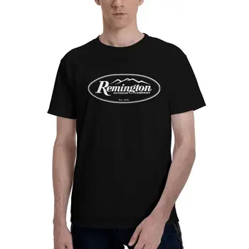 Модная футболка Remington Из Хлопка С Принтом, Мужская Футболка, Мужские Топы, Забавная Футболка С Коротким Рукавом