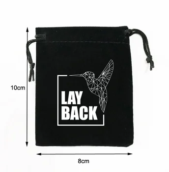 100 Шт 8x10 см + 100 шт 8x17 см Черные бархатные сумки с завязками и логотипом белого цвета, Подарочные Упаковочные пакеты