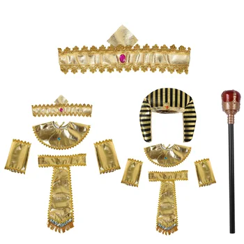 Костюмы фараона Египетского короля на Хэллоуин, реквизит фараона Древнего Египта, косплей Клеопатры, карнавальная вечеринка, аксессуары для модного платья