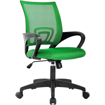 Кресло для домашнего офиса, Эргономичный стол, Сетчатые Стулья, Компьютер с поясничной поддержкой, Подлокотник, Вращающийся, Регулируемый, Зеленый