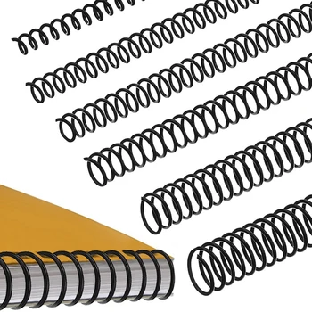 120 ШТ Спиральные связующие катушки Пластиковые связующие спирали Кольца Многоразмерные спиральные связующие проволочные гребни, шаг 4: 1 Простота установки