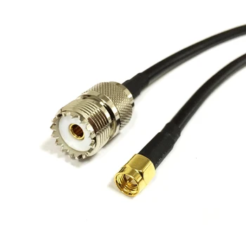 1шт Новый модемный коаксиальный кабель SMA Штекер к гнезду UHF SO239 Разъем RG58 Косичка 50 см 20 