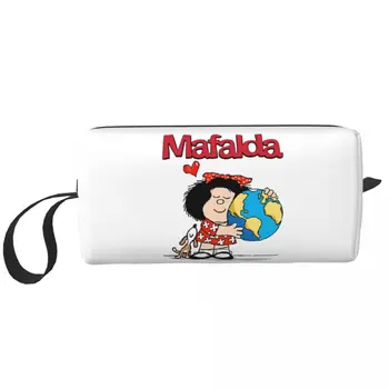 Mafalda World And Her Puppy Дорожная Сумка для Туалетных Принадлежностей для Женщин Quino Comic Cartoon Makeup Косметический Органайзер Для Хранения Косметики Dopp Kit