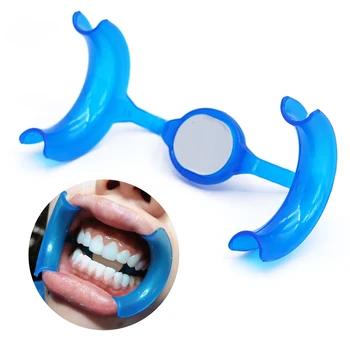 2 шт Открывалка для рта типа M с зеркалом Ретрактор для щек и губ Расширители для ортодонтического отбеливания зубов Уход за полостью рта Стоматологический инструмент