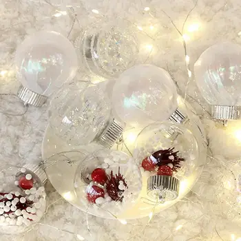 Набор пластиковых рождественских шаров Подвеска в виде рождественского шара Набор сверкающих рождественских шаров в клетку 9 шт. Небьющаяся блестящая пена для Рождества