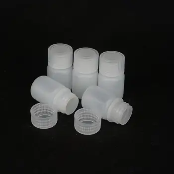 Lot5 Цилиндрический контейнер для химикатов из белого полипропиленового пластика объемом 30 мл, бутылка для реагентов