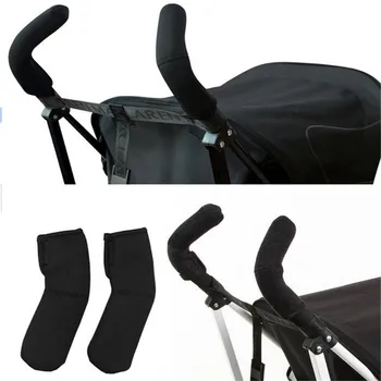 Новая 1 пара черных неопреновых чехлов для детских колясок, подлокотников-пуссеток, защитного чехла для ручки для коляски