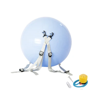 Мяч для фитнеса и йоги с тренировочным поясом из ПВХ, утолщенный надувной взрывозащищенный мяч для упражнений, танцевальное оборудование для пилатеса в пояснице