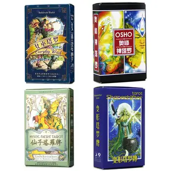 8 видов настольных игровых карт с колодой Таро, игра в животных / кошек / драконов, настольная игра Таро для семьи / друзей