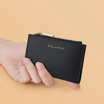 Кожаный мужской кошелек, вертикальный женский кошелек для карт, модный кошелек для монет, многофункциональная сумка для карт